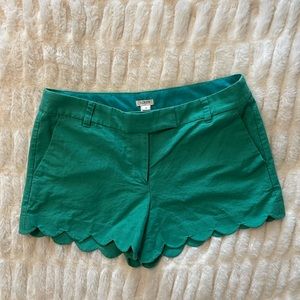 J. Crew scalloped edge shorts.